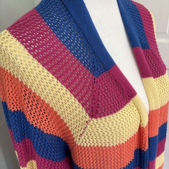 Blair Multicolor Knit Long Sleeve Open Front Cardigan Sweater - Size 3X - Picture 3 of 5